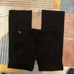 Lacoste Women's Classic Black Flare Jeans Pants